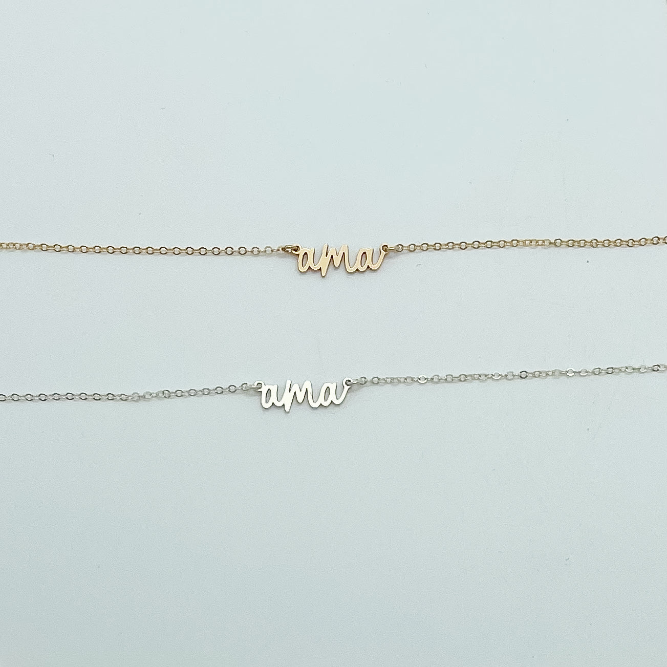 Ama Necklace, Gifts for grandma, grandma necklaces, jewelry for grandma, 14k gold-filled jewelry, sterling silver jewelry, dainty jewelry, small business, handmade jewelry, michigan made