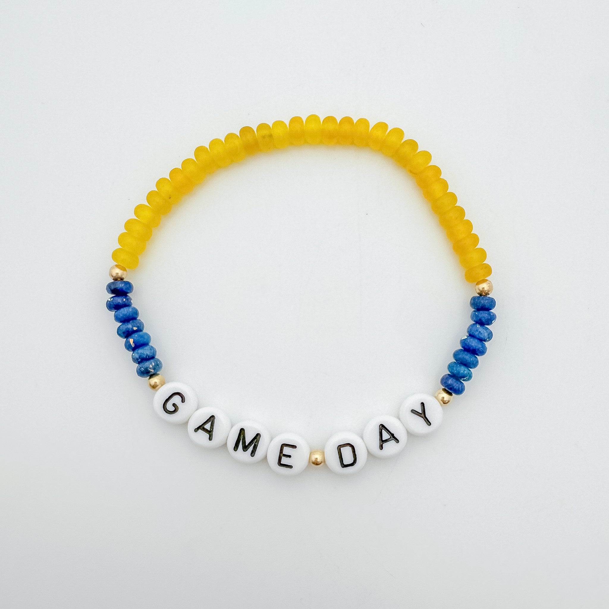 University of Michigan, Blue and Maize accessories, small business, Michigan made, Game day collection, 14k gold-filled jewelry, waterproof jewelry, football accessories, Umich accessories, blue and yellow jewelry