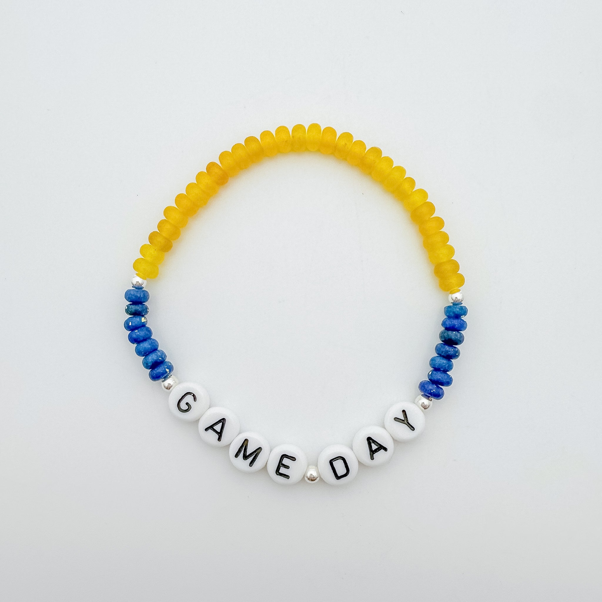 University of Michigan, Blue and Maize accessories, small business, Michigan made, Game day collection, .925 sterling silver jewelry, waterproof jewelry, football accessories, Umich accessories, blue and yellow jewelry