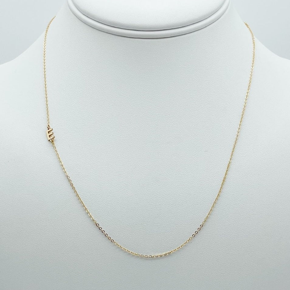 letter e necklace gold-filled small business essbe