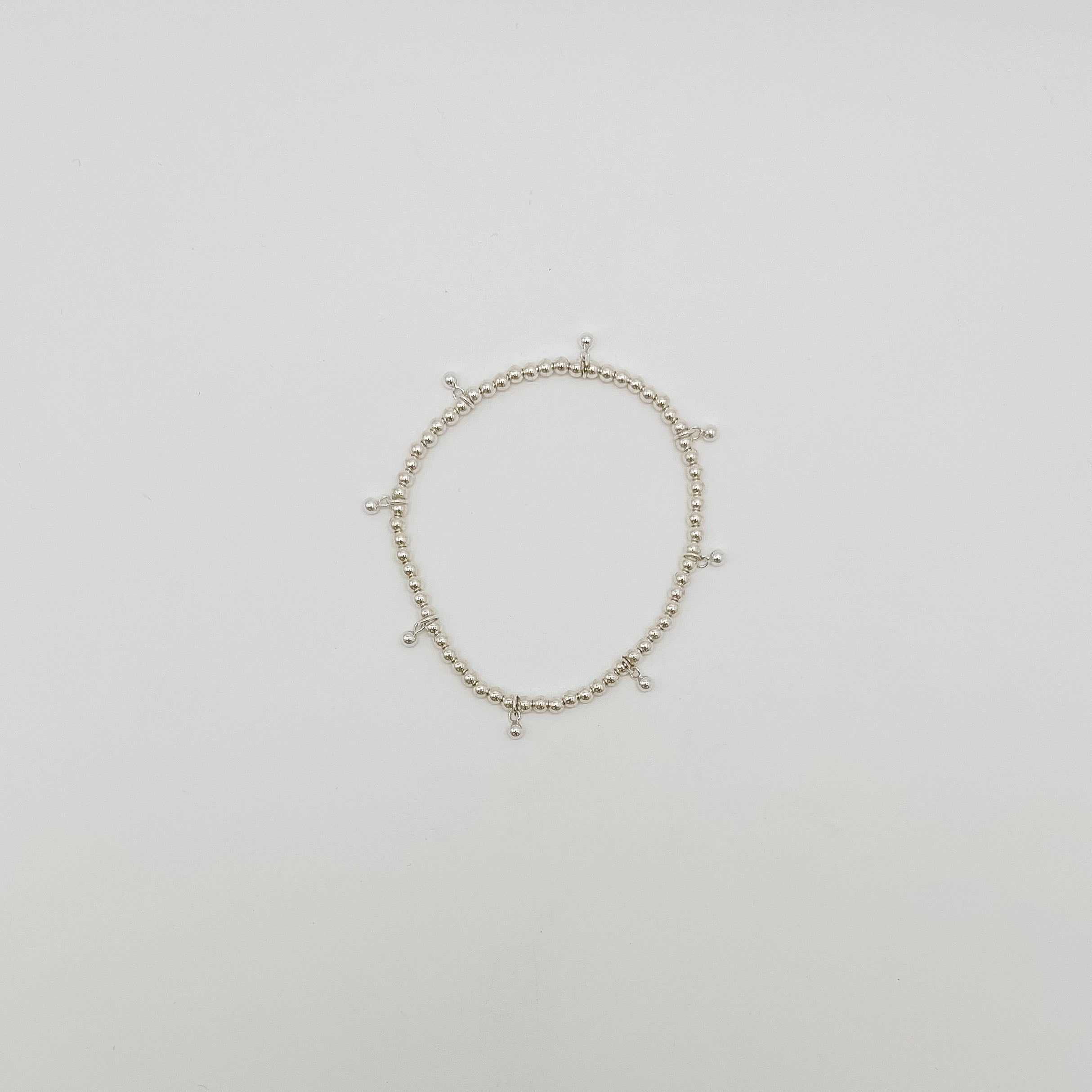 frankie beaded bracelet, 14k gold-filled bracelet, small business, handmade, beaded bracelet, elastic bracelet, dainty jewelry, sterling silver bracelet