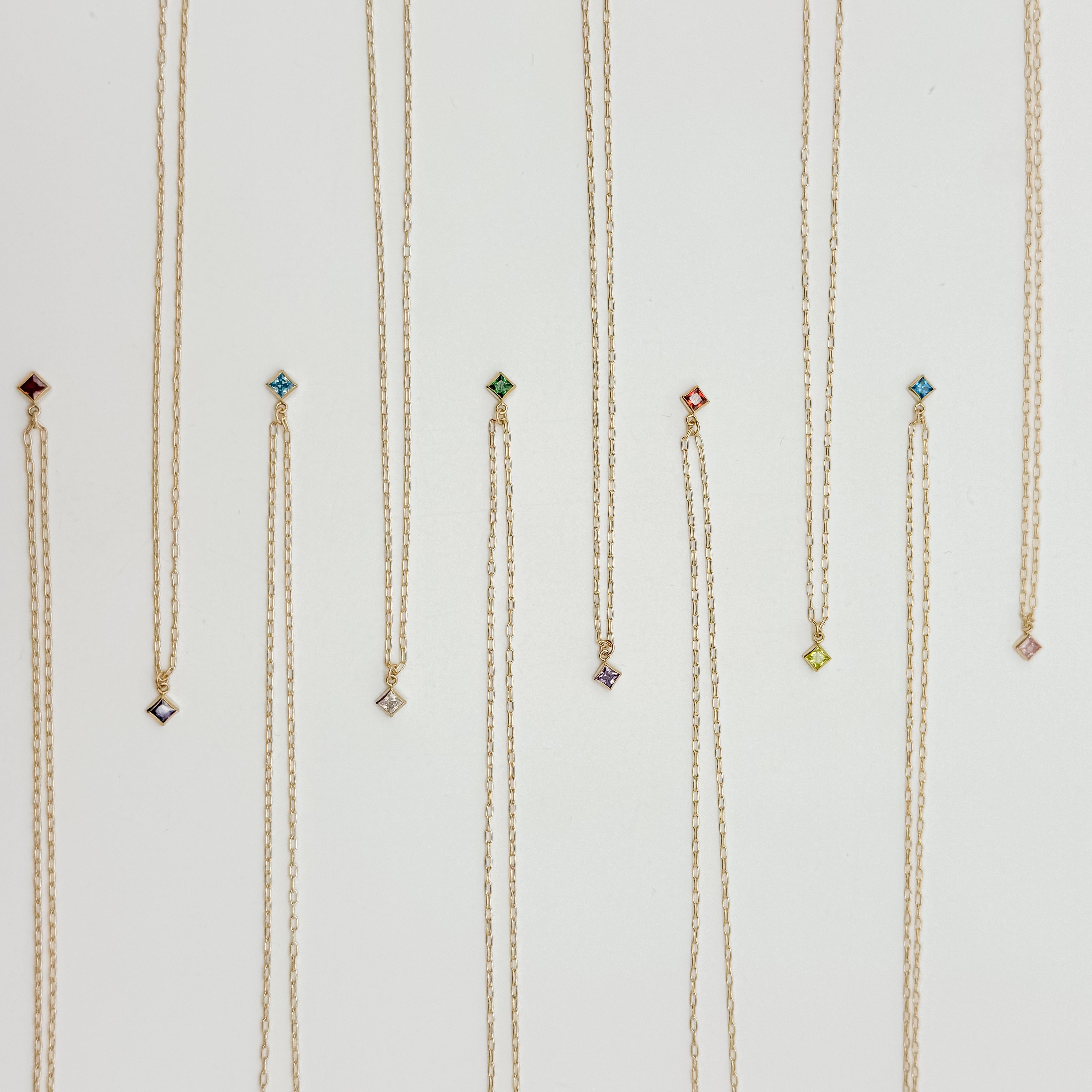 Birthstone Necklaces, 14k gold-filled necklace, sterling silver necklace, birthstone jewelry, handmade, michigan made, small business, waterproof jewelry, everyday jewelry, semi-personalized gifts, gifts for her