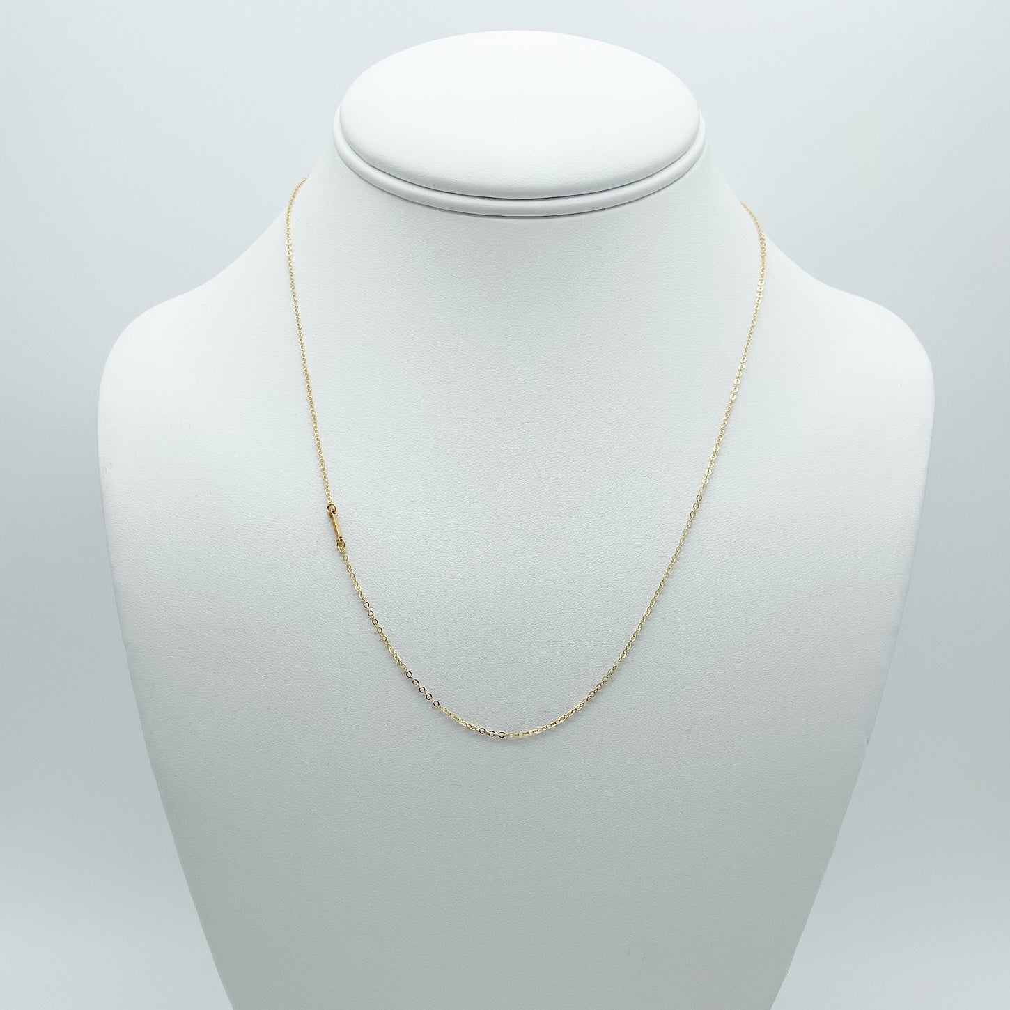 I initial necklace, gold-filled, small business