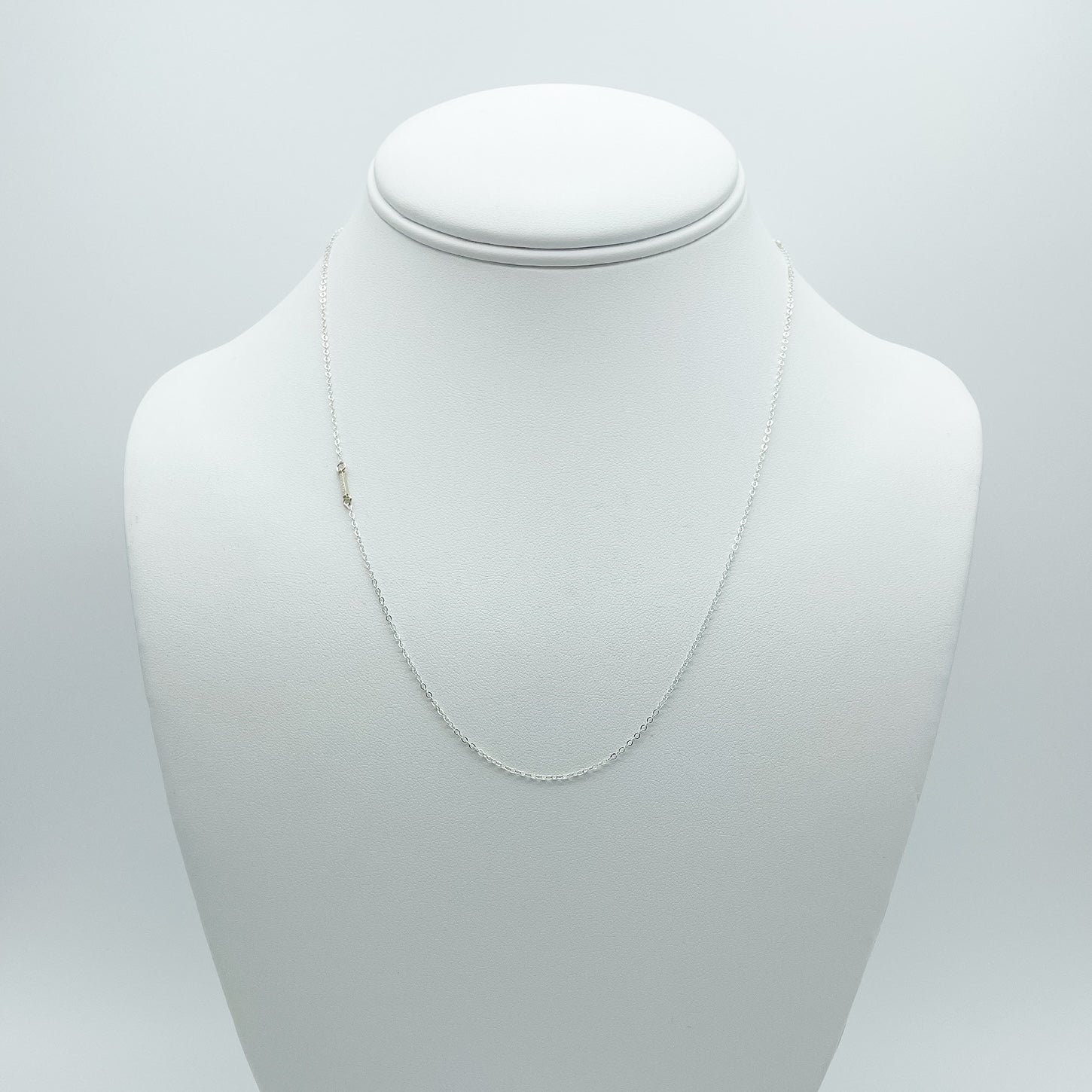 letter I charm necklace, sterling silver, essbe jewelry