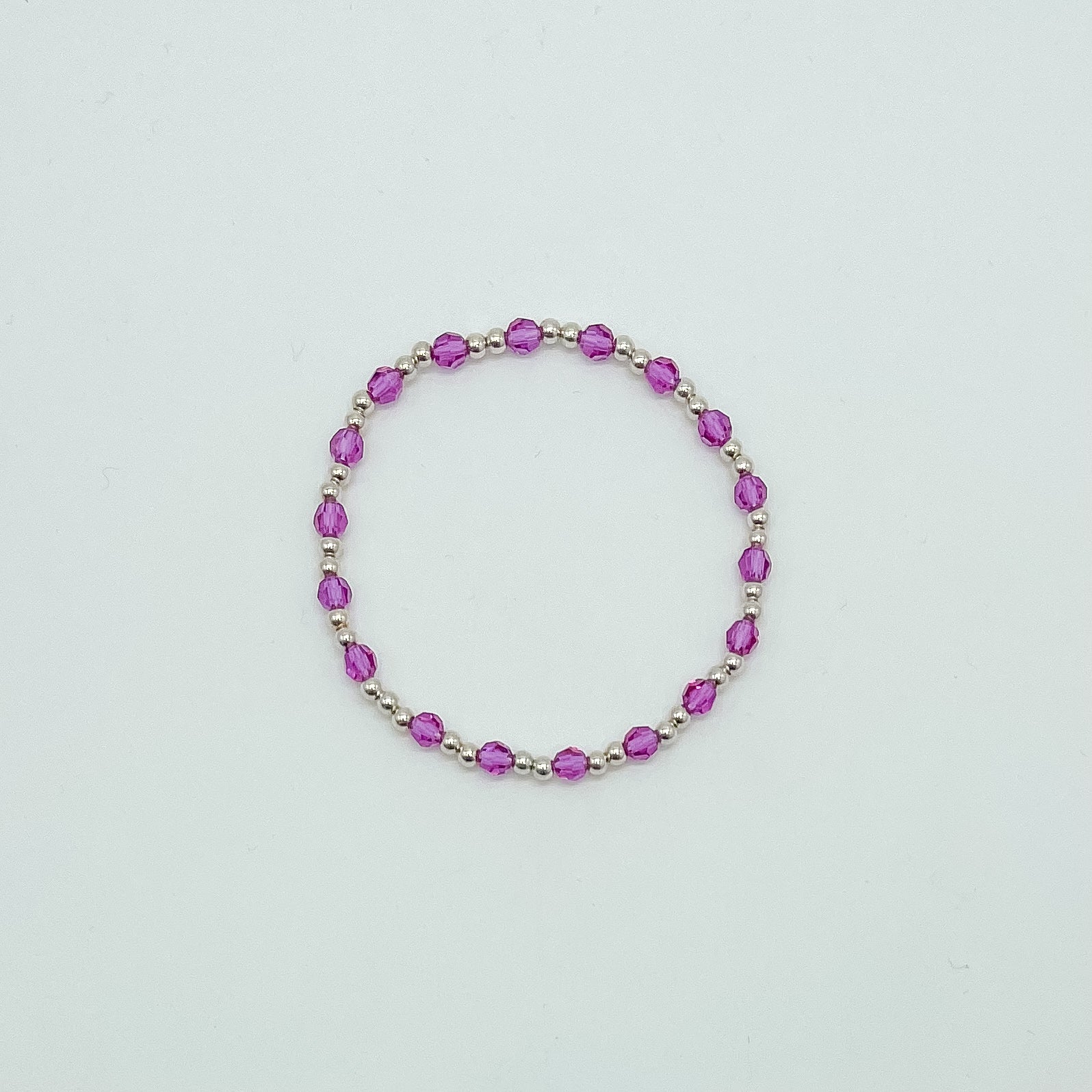 colorful beaded bracelet, elastic bracelets, handmade bracelet, beaded bracelet, josephina beaded bracelet, small business, gold-filled bracelet, sterling-silver bracelet, orchid bracelet