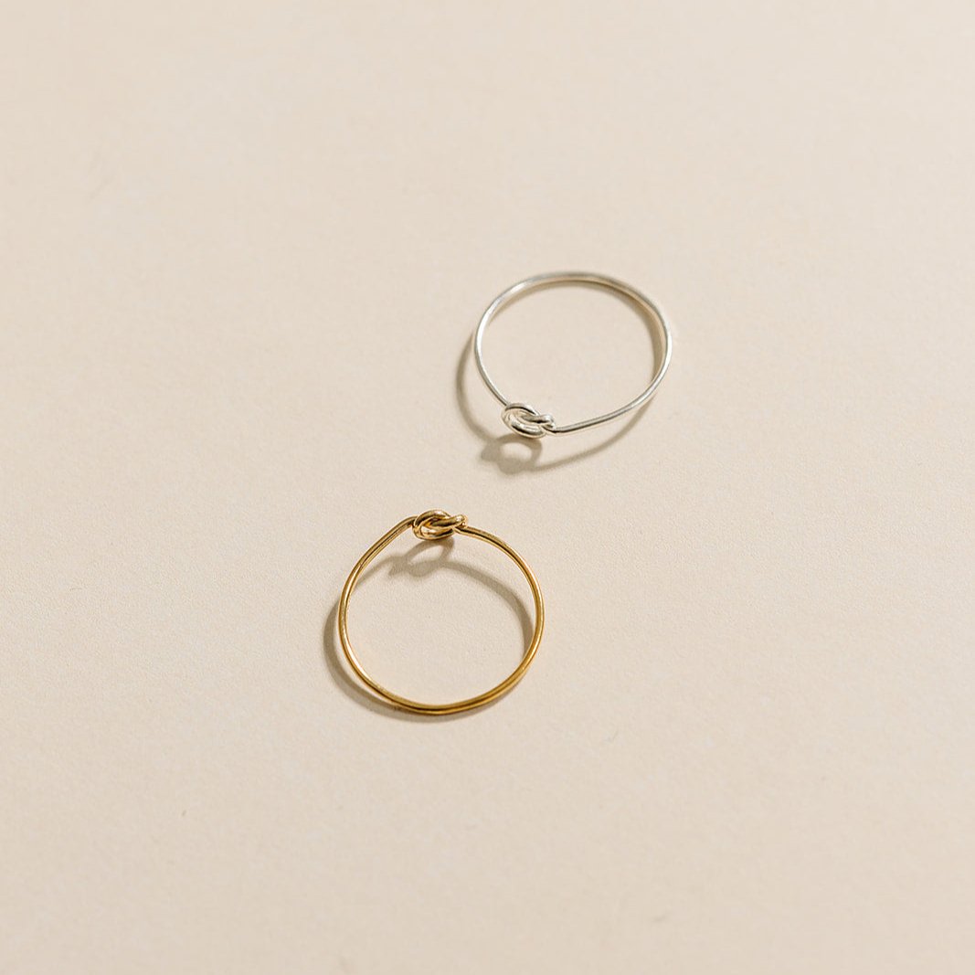 knot ring, knotted heart ring, gold-filled ring, waterproof ring, simple ring, small business, dainty ring, stackable ring, sterling silver ring