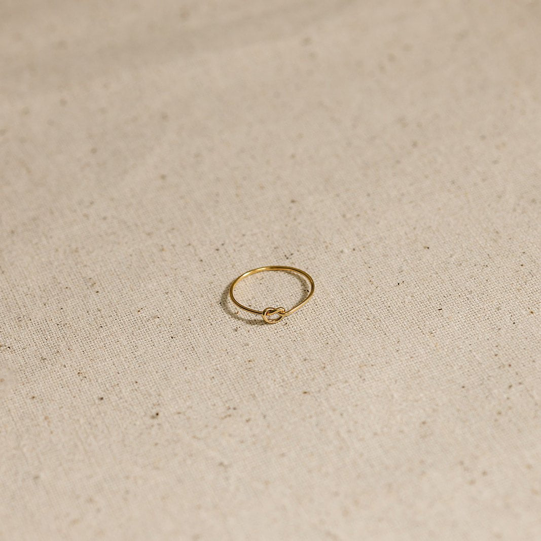 knot ring, knotted heart ring, gold-filled ring, waterproof ring, simple ring, small business, dainty ring, stackable ring, sterling silver ring