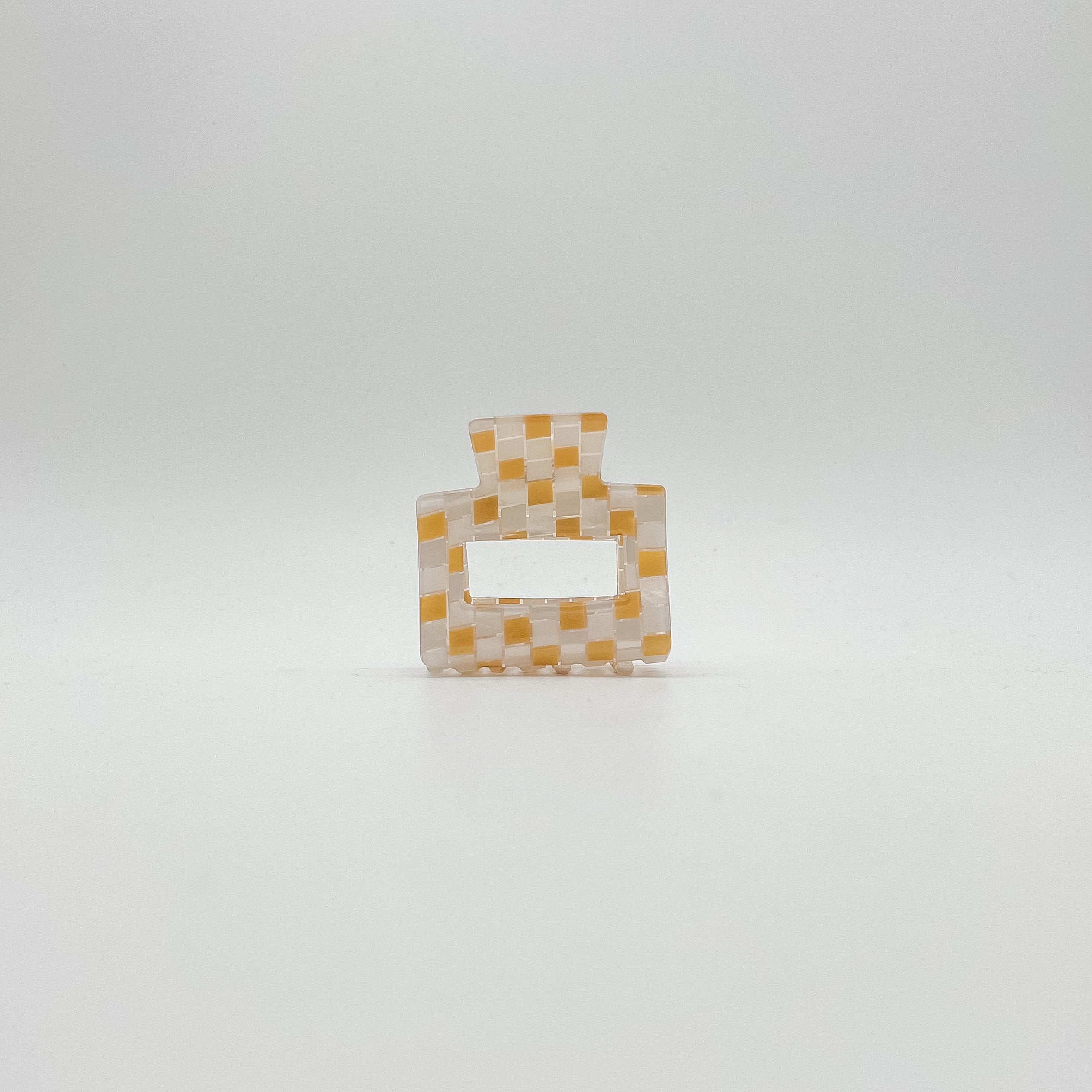 mini hair clip, checkered hair clip, hair accessories, small business, hair clip, orange hair clip, multi-color hair clip. white hair clip, small hair clip
