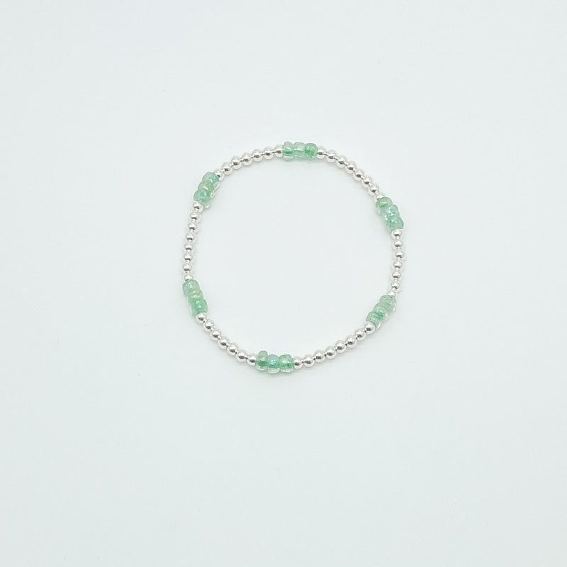 beaded bracelet, 14k gold-filled, sterling silver, michigan made, small business, bracelet stack ideas, handmade,