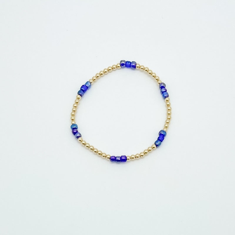 beaded bracelet, 14k gold-filled, sterling silver, michigan made, small business, bracelet stack ideas, handmade,