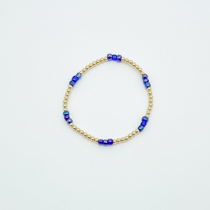 beaded bracelet, 14k gold-filled, sterling silver, michigan made, small business, bracelet stack ideas, handmade,