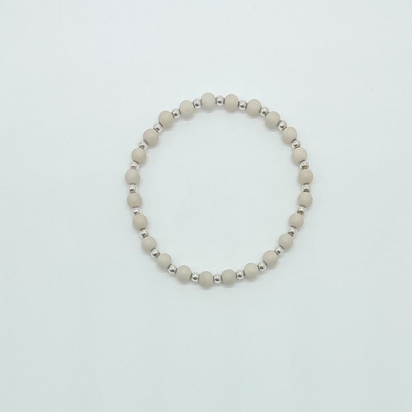 eah bracelet, fossil beaded bracelet, gold filled beaded bracelet, handmade bracelet, michigan made, fossil beaded bracelet, waterproof bracelet, neutral beaded bracelet