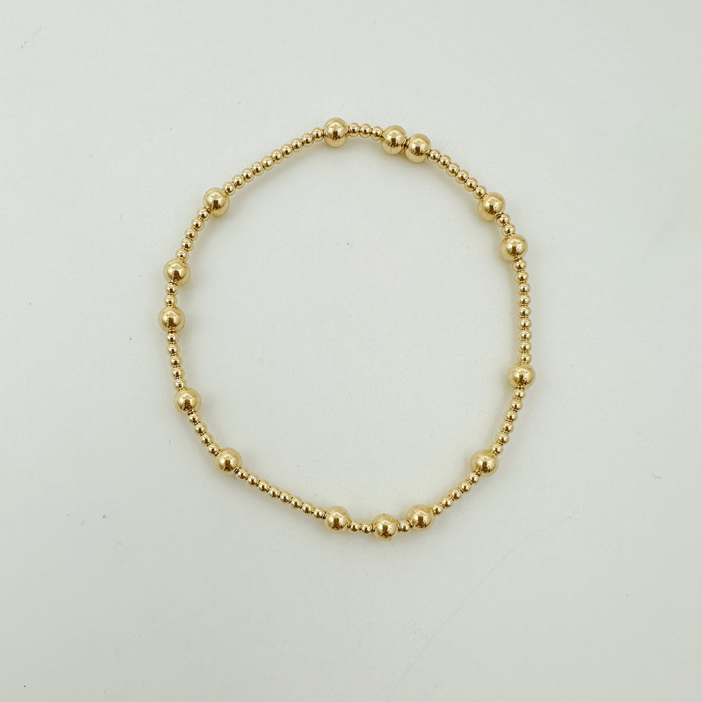 gold filled, gold filled bracelet, beaded bracelet, gold filled beaded bracelet, handmade bracelet, michigan made