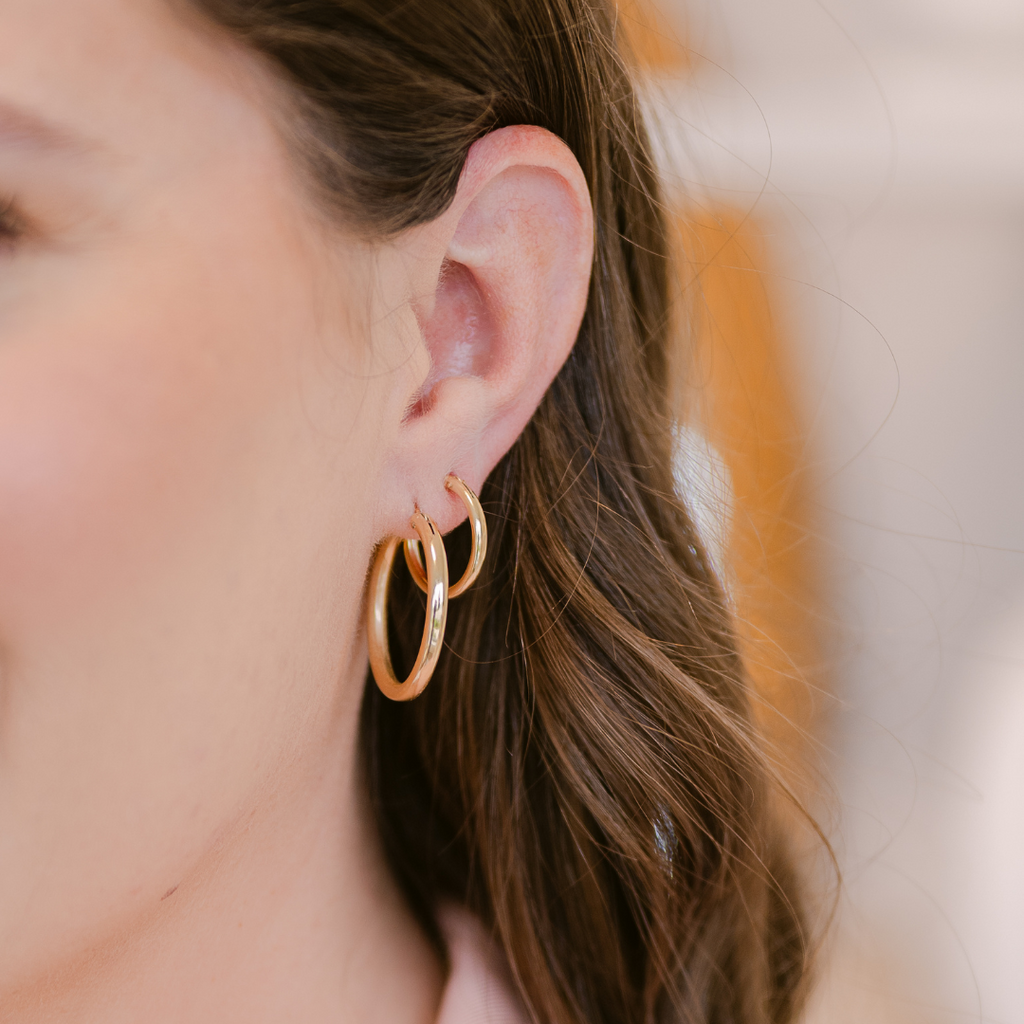 earrings that will last, classic earrings, hoop earrings gold filled hoops