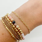 bracelet stack inspiration, beaded bracelets, chain bracelet