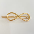 infinity hair clip, gold hair clip, hair accessory, small business, essbe, michigan