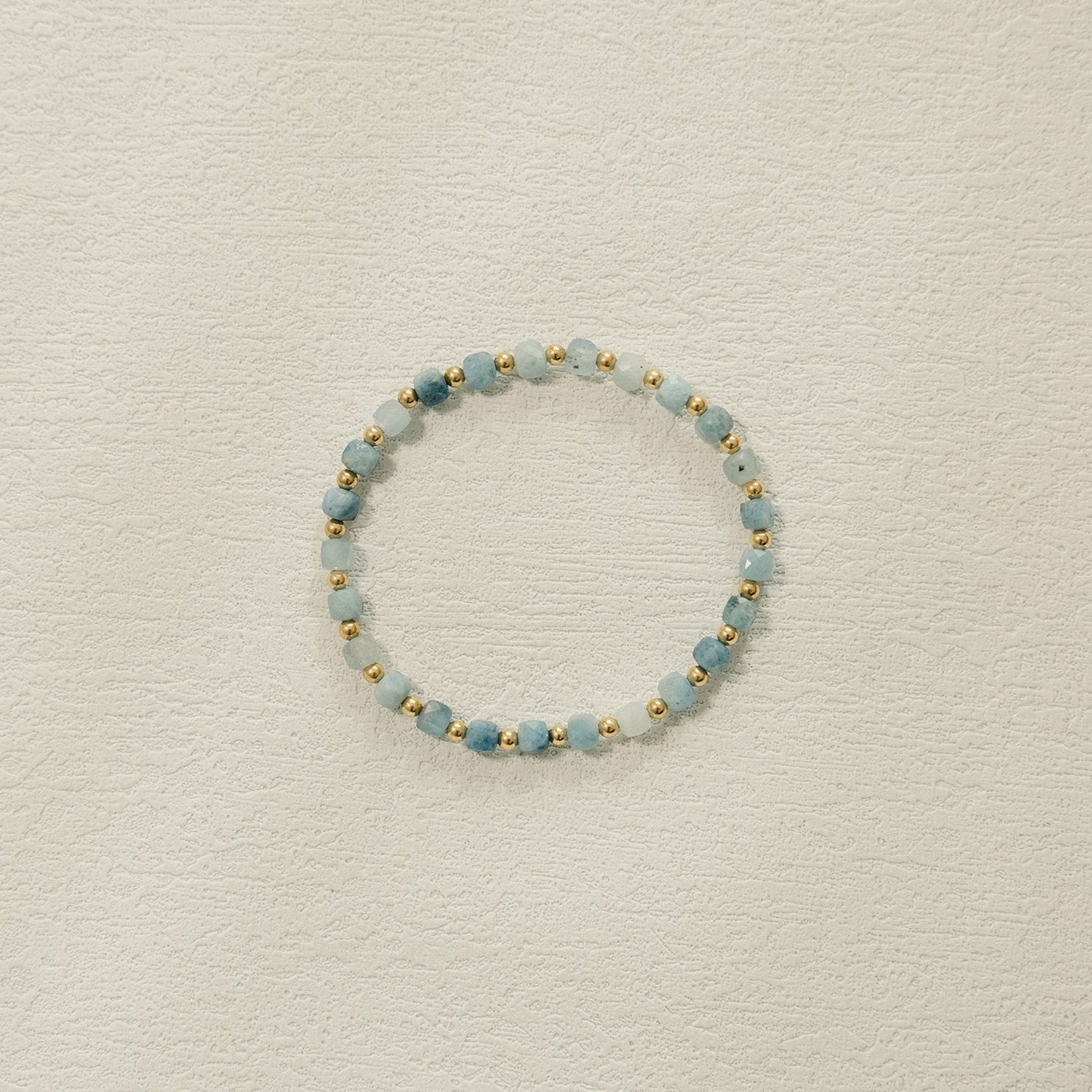 allie aquamarine beaded bracelet, aquamarine, aquamarine beaded bracelet, gold filled beaded bracelet, beaded bracelet, handmade, michigan made