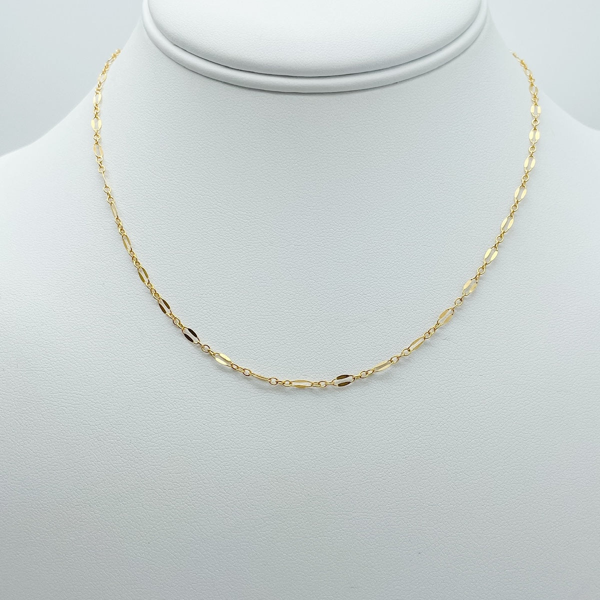 chain necklace, textured chain necklace, 14k gold-filled necklace, essbe, michigan made, dainty