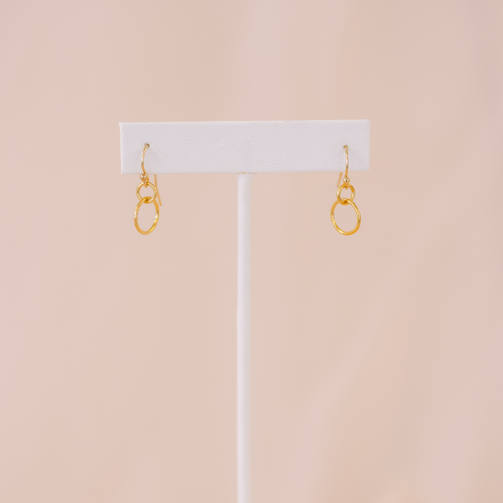 dangle gold-filled earrings with intertwining circles