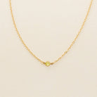 peridot birthstone necklace, birthstone, necklace, cable chain necklace, 14k gold-filled, essbe, michigan made