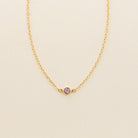 alexandrite birthstone necklace, june birthstone, necklace, cable chain necklace, 14k gold-filled, essbe, michigan made