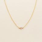 pink tourmaline birthstone necklace, birthstone necklace, necklace, cable chain necklace, 14k gold-filled, essbe, michigan made