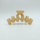 large claw clip, beige, zig zag design, essbe, small business, hair clip, durable, claw clip