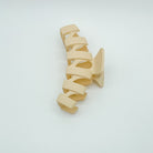 large claw clip, beige, zig zag design, essbe, small business, hair clip, durable, claw clip