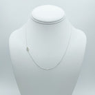 letter C necklace, sterling silver,