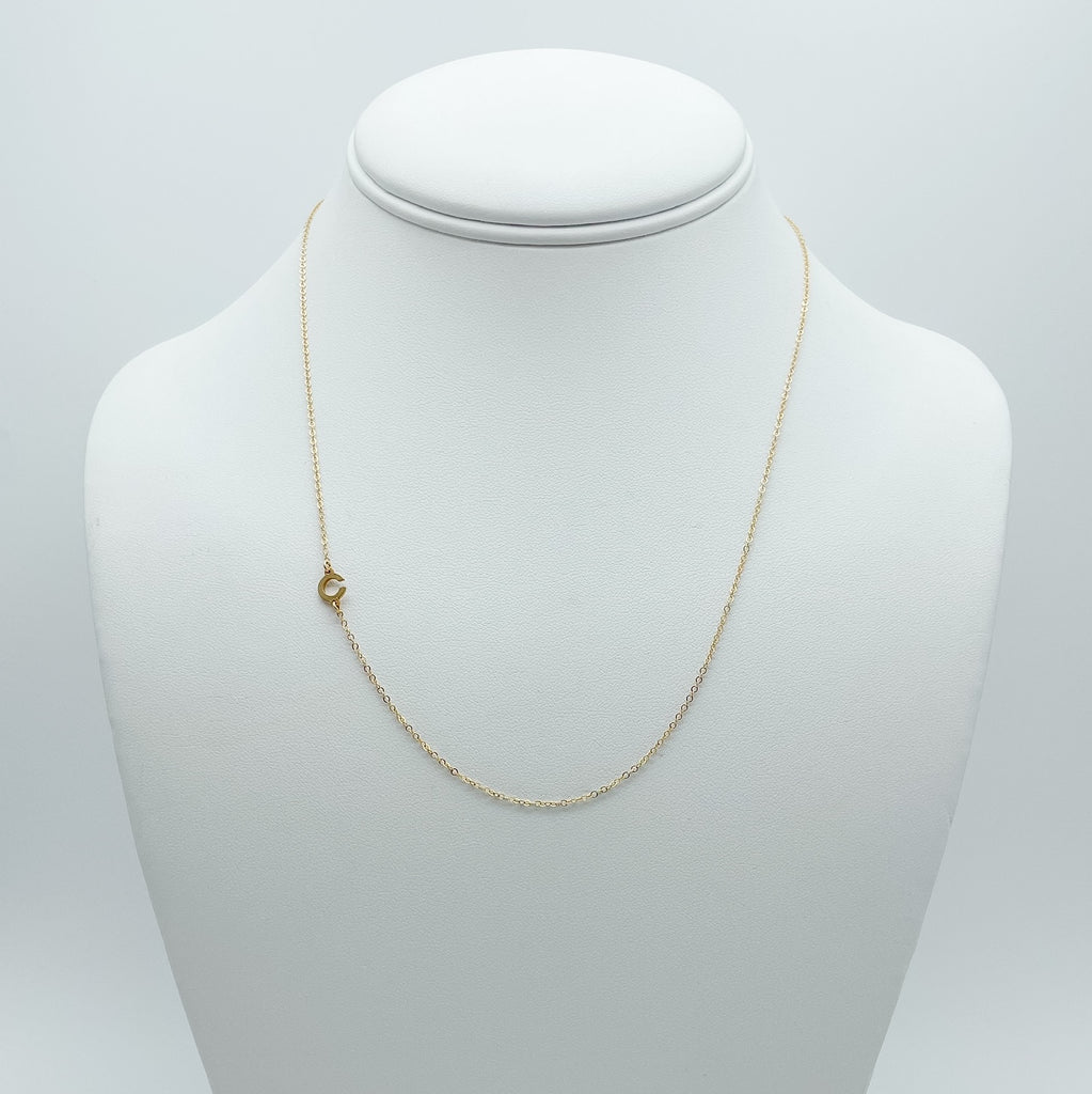 Letter C initial necklace - goldfilled jewelry