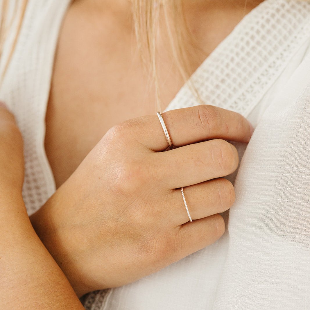 gold-filled ring, waterproof ring, chunky stacking ring, chunky ring, small business, essbe, michigan, no tarnish ring, 14k gold filled ring, sterling silver ring, sterling silver chunky ring