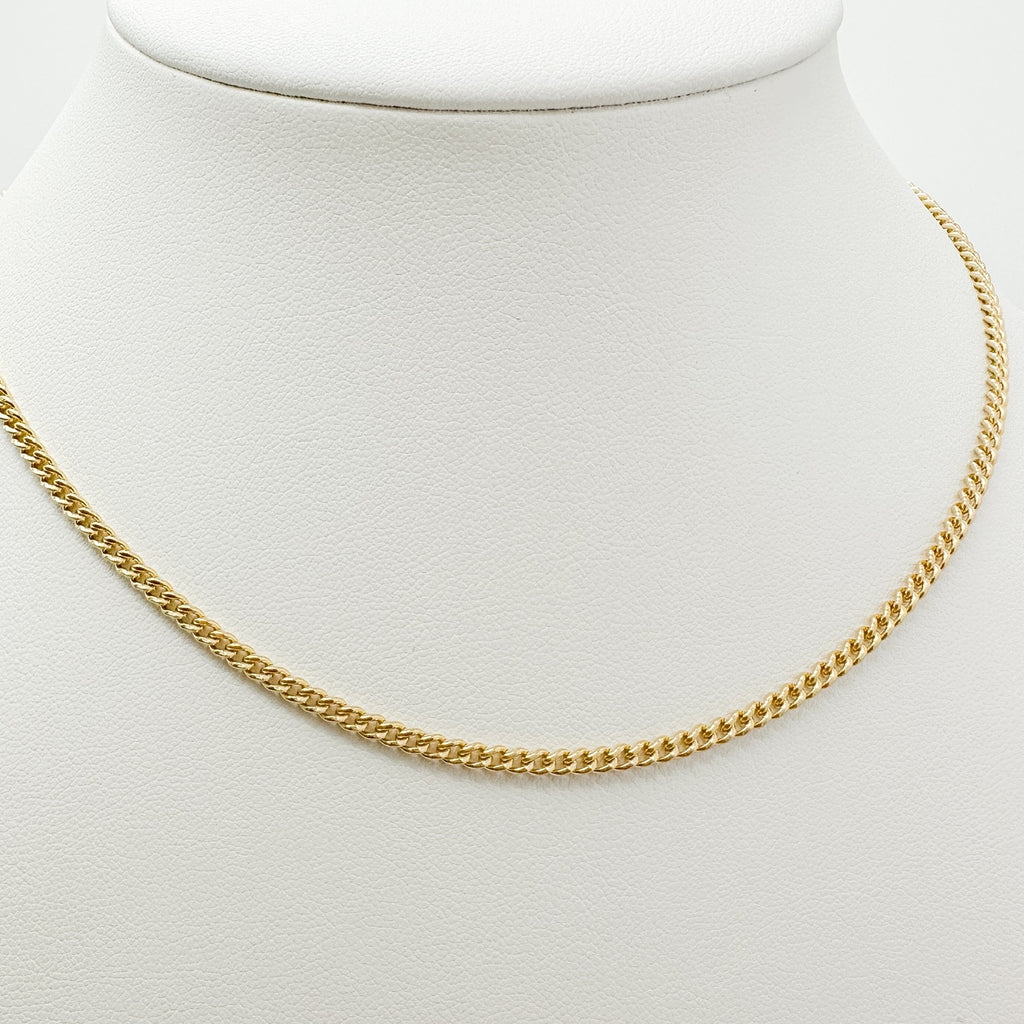14k gold-filled curb chain necklace