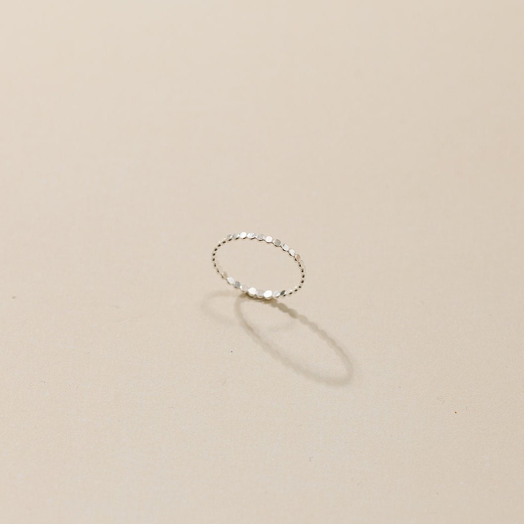 Dottie ring, simple ring, stackable ring, gold-filled ring, sterling silver ring, rose gold ring, waterproof ring, dainty ring, small business, essbe, michigan, jewelry