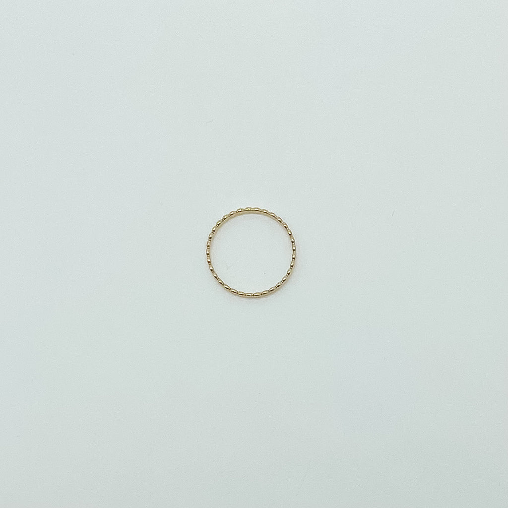 Dottie ring, simple ring, stackable ring, gold-filled ring, sterling silver ring, rose gold ring, waterproof ring, dainty ring, small business, essbe, michigan, jewelry