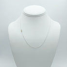 letter E necklace, sterling silver, 18 inch chain