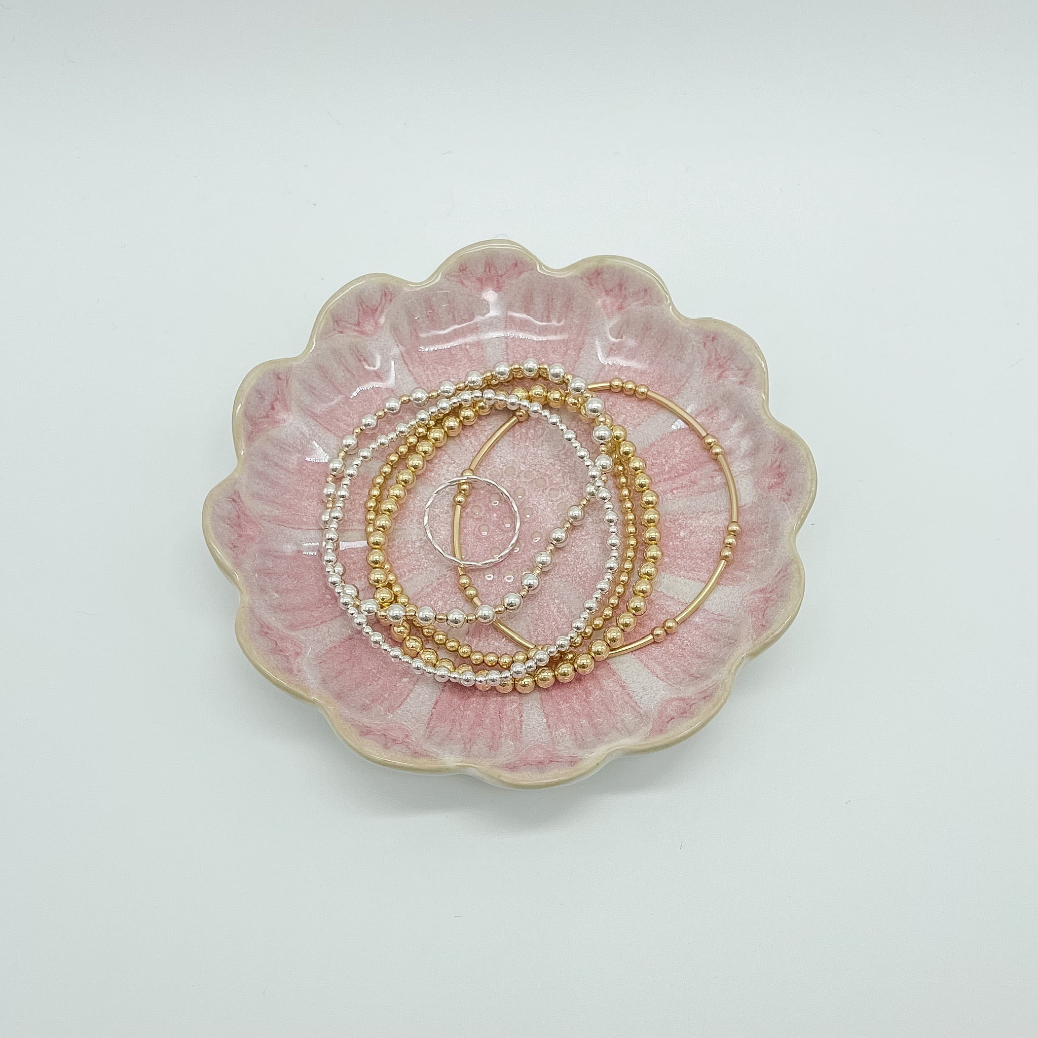 Jewelry Dish, Jewelry storage, Elise Jewelry Dish, small business, essbe, michigan, jewelry organizer, pink flower dish, simple dish, fall collection