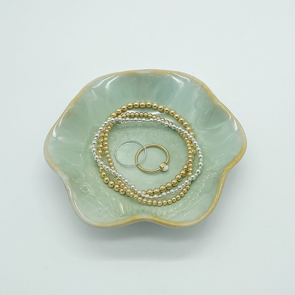 Ellie jewelry dish, jewelry dish, jewelry tray, jewelry organizer, small business, essbe, michigan, seafoam jewelry tray, useful decor, jewelry accessory