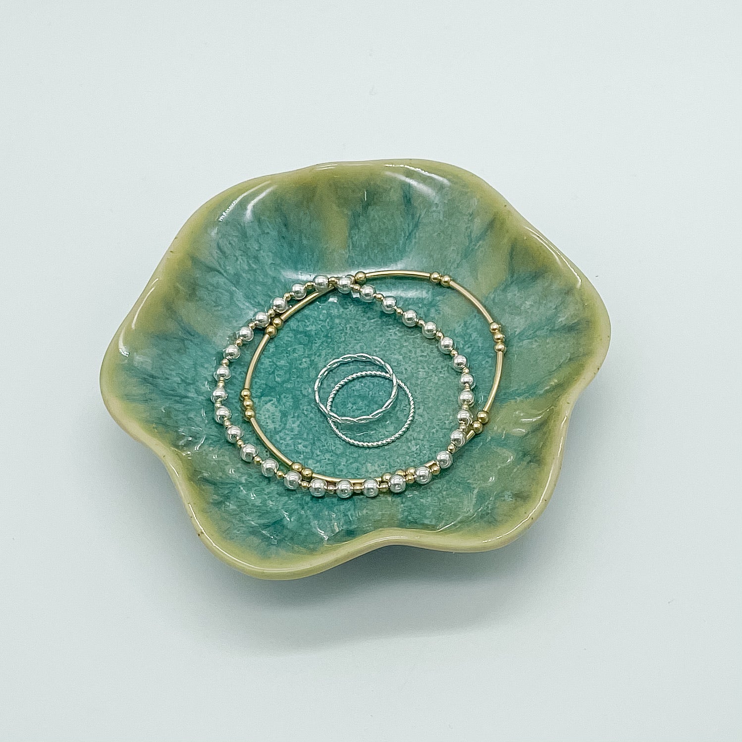 Ellie jewelry dish, jewelry dish, jewelry tray, jewelry organizer, small business, essbe, michigan, teal jewelry tray, useful decor, jewelry accessory