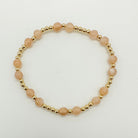 handmade in michigan, beautiful beaded bracelet, evelyn beaded bracelet, beaded bracelet, 14k gold-filled, blush pink bracelet