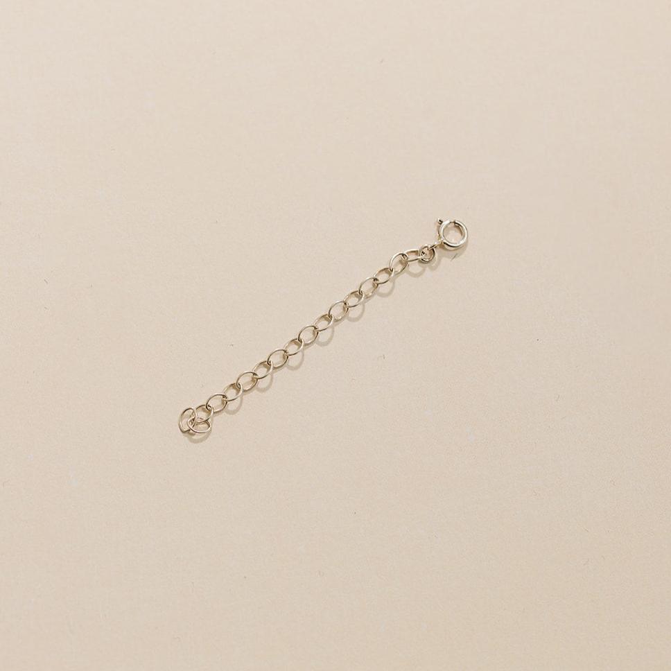 3" extender chain for necklaces, 14k gold-filled, essbe, spring ring clasps for necklaces, michigan made, small business, sterling silver, handmade, necklace extender chain