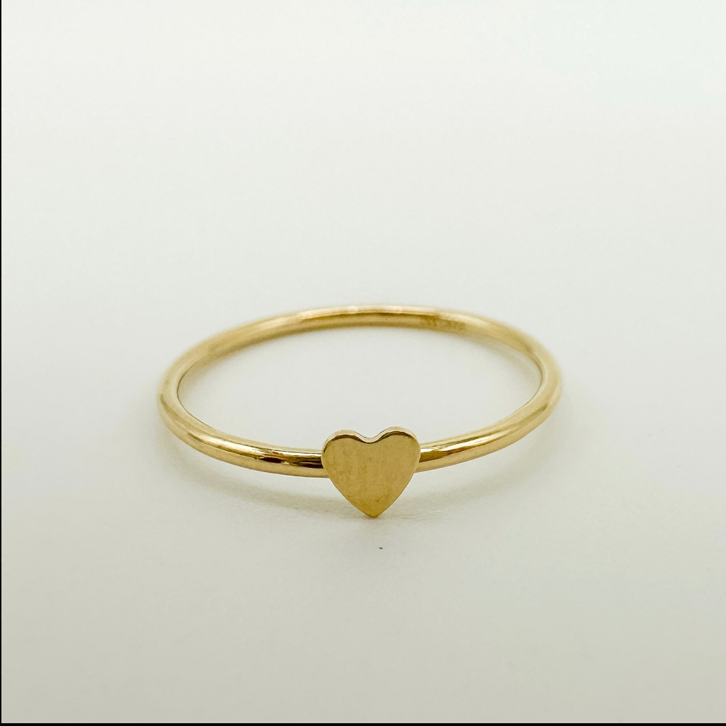 heart ring, gold filled ring, sterling silver ring, waterproof ring, small business, essbe, michigan, dainty ring, simple ring