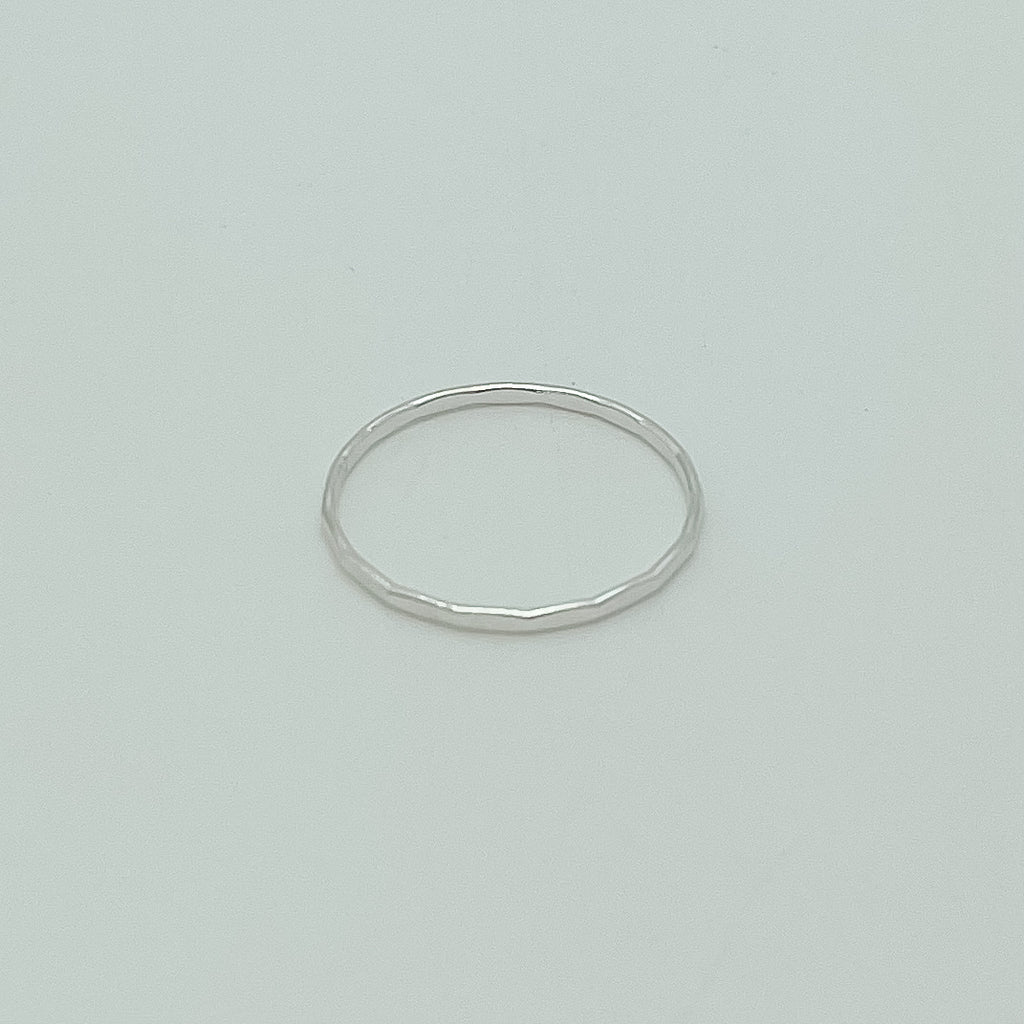 gold-filled ring, hammered stacking ring, simple rings, dainty rings, stacking rings, essbe, small business, sterling silver ring, water proof rings