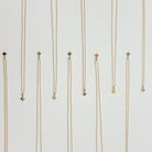 Birthstone Necklaces, 14k gold-filled necklace, sterling silver necklace, birthstone jewelry, handmade, michigan made, small business, waterproof jewelry, everyday jewelry, semi-personalized gifts, gifts for her