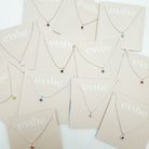 Birthstone Necklaces, 14k gold-filled necklace, sterling silver necklace, birthstone jewelry, handmade, michigan made, small business, waterproof jewelry, everyday jewelry, semi-personalized gifts, gifts for her