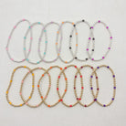 Small business, handmade, elastic bracelet, stretchy bracelet, colorful bracelets, sterling silver bracelets, enewton, beaded bracelets, confetti bracelets, michigan made, trendy