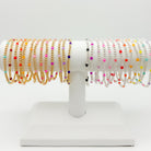 Small business, handmade, elastic bracelet, stretchy bracelet, colorful bracelets, sterling silver bracelets, enewton, beaded bracelets, confetti bracelets, michigan made, trendy