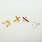 cross studs, faith accessories, cross jewelry, cross earrings, small business, gold filled earrings, gold filled studs, sterling silver earrings, sterling silver studs