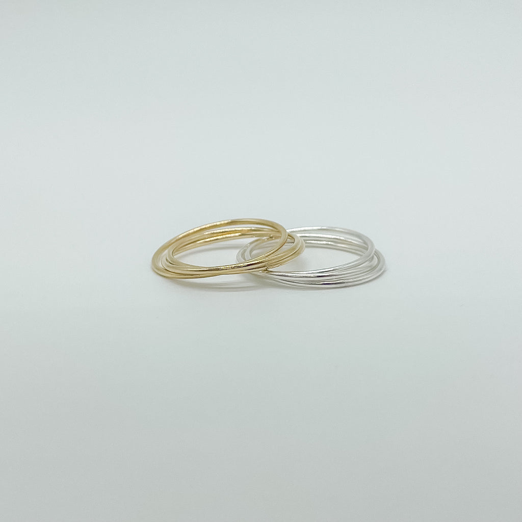 Intertwined ring, gold-filled ring, waterproof ring, simple ring, stackable ring, dainty ring, essbe, small business, michigan jewelry