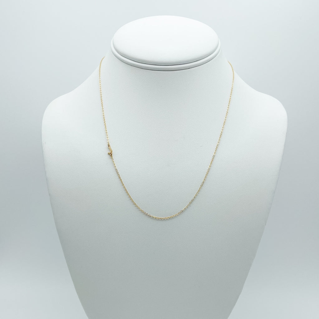letter j necklace, 14k gold-filled, michigan made