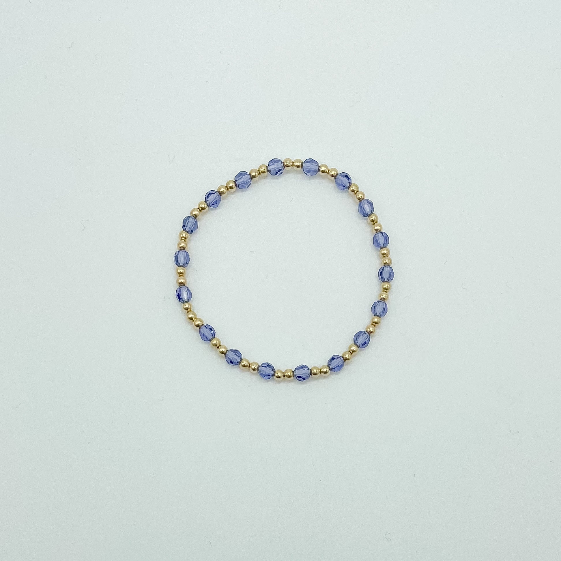 colorful beaded bracelet, elastic bracelets, handmade bracelet, beaded bracelet, josephina beaded bracelet, small business, gold-filled bracelet, sterling-silver bracelet, periwinkle bracelet